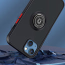 Q Shadow 1 Series TPU + PC Phone Case with Ring Holder For iPhone 13 Pro Max(Black+Red)