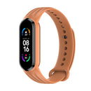 For Xiaomi Mi Band 6 / 5 Willow Texture Silicone Watch Band(Dark Orange)