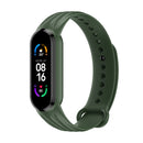 For Xiaomi Mi Band 6 / 5 Willow Texture Silicone Watch Band(Dark Green)