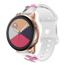 For Samsung Galaxy Watch Active Printing Butterfly Buckle Silicone Watch Band(Colorful Butterflies)