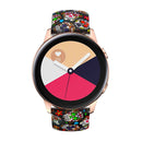 For Samsung Galaxy Watch Active Printing Butterfly Buckle Silicone Watch Band(Colorful Skull)