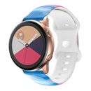 For Samsung Galaxy Watch Active Printing Butterfly Buckle Silicone Watch Band(Spring)