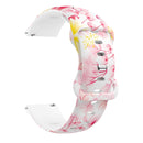 For Samsung Galaxy Watch Active Printing Butterfly Buckle Silicone Watch Band(Pink Dandelion)