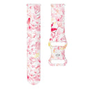 For Samsung Galaxy Watch Active Printing Butterfly Buckle Silicone Watch Band(Pink Dandelion)