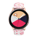 For Samsung Galaxy Watch Active Printing Butterfly Buckle Silicone Watch Band(Pink Dandelion)