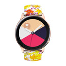For Samsung Galaxy Watch Active Printing Butterfly Buckle Silicone Watch Band(Maple Leaf)