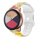 For Samsung Galaxy Watch Active Printing Butterfly Buckle Silicone Watch Band(Maple Leaf)
