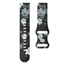 For Samsung Galaxy Watch Active Printing Butterfly Buckle Silicone Watch Band(Grey Flowers)