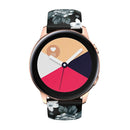 For Samsung Galaxy Watch Active Printing Butterfly Buckle Silicone Watch Band(Grey Flowers)