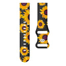 For Samsung Galaxy Watch Active Printing Butterfly Buckle Silicone Watch Band(Sunflower)