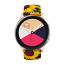 For Samsung Galaxy Watch Active Printing Butterfly Buckle Silicone Watch Band(Sunflower)