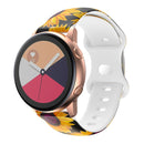 For Samsung Galaxy Watch Active Printing Butterfly Buckle Silicone Watch Band(Sunflower)