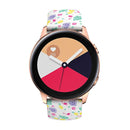 For Samsung Galaxy Watch Active Printing Butterfly Buckle Silicone Watch Band(Flamingo)