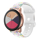 For Samsung Galaxy Watch Active Printing Butterfly Buckle Silicone Watch Band(Flamingo)