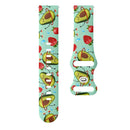 For Samsung Galaxy Watch Active Printing Butterfly Buckle Silicone Watch Band(Avocado)