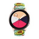 For Samsung Galaxy Watch Active Printing Butterfly Buckle Silicone Watch Band(Avocado)