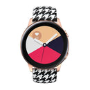 For Samsung Galaxy Watch Active Printing Butterfly Buckle Silicone Watch Band(Houndstooth)