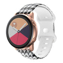 For Samsung Galaxy Watch Active Printing Butterfly Buckle Silicone Watch Band(Houndstooth)