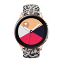 For Samsung Galaxy Watch Active Printing Butterfly Buckle Silicone Watch Band(Leopard)