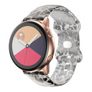 For Samsung Galaxy Watch Active Printing Butterfly Buckle Silicone Watch Band(Leopard)