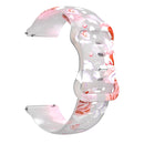 For Samsung Galaxy Watch Active Printing Butterfly Buckle Silicone Watch Band(Pink Flowers)