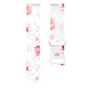 For Samsung Galaxy Watch Active Printing Butterfly Buckle Silicone Watch Band(Pink Flowers)