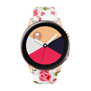 For Samsung Galaxy Watch Active Printing Butterfly Buckle Silicone Watch Band(Rose)