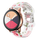 For Samsung Galaxy Watch Active Printing Butterfly Buckle Silicone Watch Band(Rose)