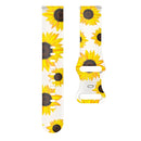 For Samsung Galaxy Watch Active Printing Butterfly Buckle Silicone Watch Band(Transparent Sunflower)