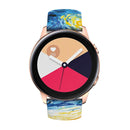 For Samsung Galaxy Watch Active Printing Butterfly Buckle Silicone Watch Band(Starry Sky)