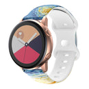 For Samsung Galaxy Watch Active Printing Butterfly Buckle Silicone Watch Band(Starry Sky)