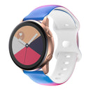 For Samsung Galaxy Watch Active Printing Butterfly Buckle Silicone Watch Band(Tie Dye)