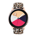 For Samsung Galaxy Watch Active Printing Butterfly Buckle Silicone Watch Band(Brown Leopard)