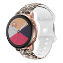 For Samsung Galaxy Watch Active Printing Butterfly Buckle Silicone Watch Band(Brown Leopard)