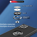 For Samsung Galaxy A12 Q Shadow I Ring Kickstand PC and TPU Hybrid Phone Case(Black+Red)