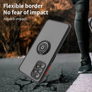 For Samsung Galaxy A13 4G Q Shadow I Ring Kickstand PC and TPU Hybrid Phone Case(Dark Green)