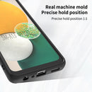 For Samsung Galaxy A13 4G Q Shadow I Ring Kickstand PC and TPU Hybrid Phone Case(Dark Green)