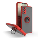 For Samsung Galaxy A13 5G Q Shadow I Ring Kickstand PC and TPU Hybrid Phone Case(Red)