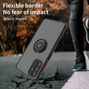 For Samsung Galaxy A13 5G Q Shadow I Ring Kickstand PC and TPU Hybrid Phone Case(Dark Green)