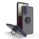 For Samsung Galaxy A13 5G Q Shadow I Ring Kickstand PC and TPU Hybrid Phone Case(Royal Blue)