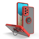 For Samsung Galaxy A53 5G Q Shadow I Ring Kickstand PC and TPU Hybrid Phone Case(Red)