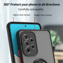 For Samsung Galaxy A53 5G Q Shadow I Ring Kickstand PC and TPU Hybrid Phone Case(Dark Green)