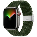 Nylon Braid Watch Band For Apple Watch Series 7 41mm / 6&SE&5&4 40mm / 3&2&1 38mm(Starlight Olive Green)