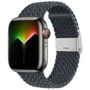 Nylon Braid Watch Band For Apple Watch Series 7 41mm / 6&SE&5&4 40mm / 3&2&1 38mm(Starlight Dark Blue)