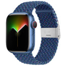 Nylon Braid Watch Band For Apple Watch Series 7 45mm / 6&SE&5&4 44mm / 3&2&1 42mm(Starlight Blue)