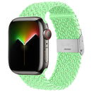 Nylon Braid Watch Band For Apple Watch Series 7 45mm / 6&SE&5&4 44mm / 3&2&1 42mm(Starlight Green)