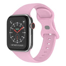 Butterfly Buckle Silicone Watch Band, Size: S For Apple Watch Series 7 41mm / 6&SE&5&4 40mm / 3&2&1 38mm(Lavender)