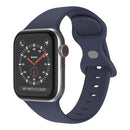 Butterfly Buckle Silicone Watch Band, Size: S For Apple Watch Series 7 41mm / 6&SE&5&4 40mm / 3&2&1 38mm(Midnight Blue)