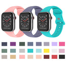 Butterfly Buckle Silicone Watch Band, Size: S For Apple Watch Series 7 41mm / 6&SE&5&4 40mm / 3&2&1 38mm(Duck Green)