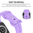 Butterfly Buckle Silicone Watch Band, Size: S For Apple Watch Series 7 41mm / 6&SE&5&4 40mm / 3&2&1 38mm(Sapphire Blue)